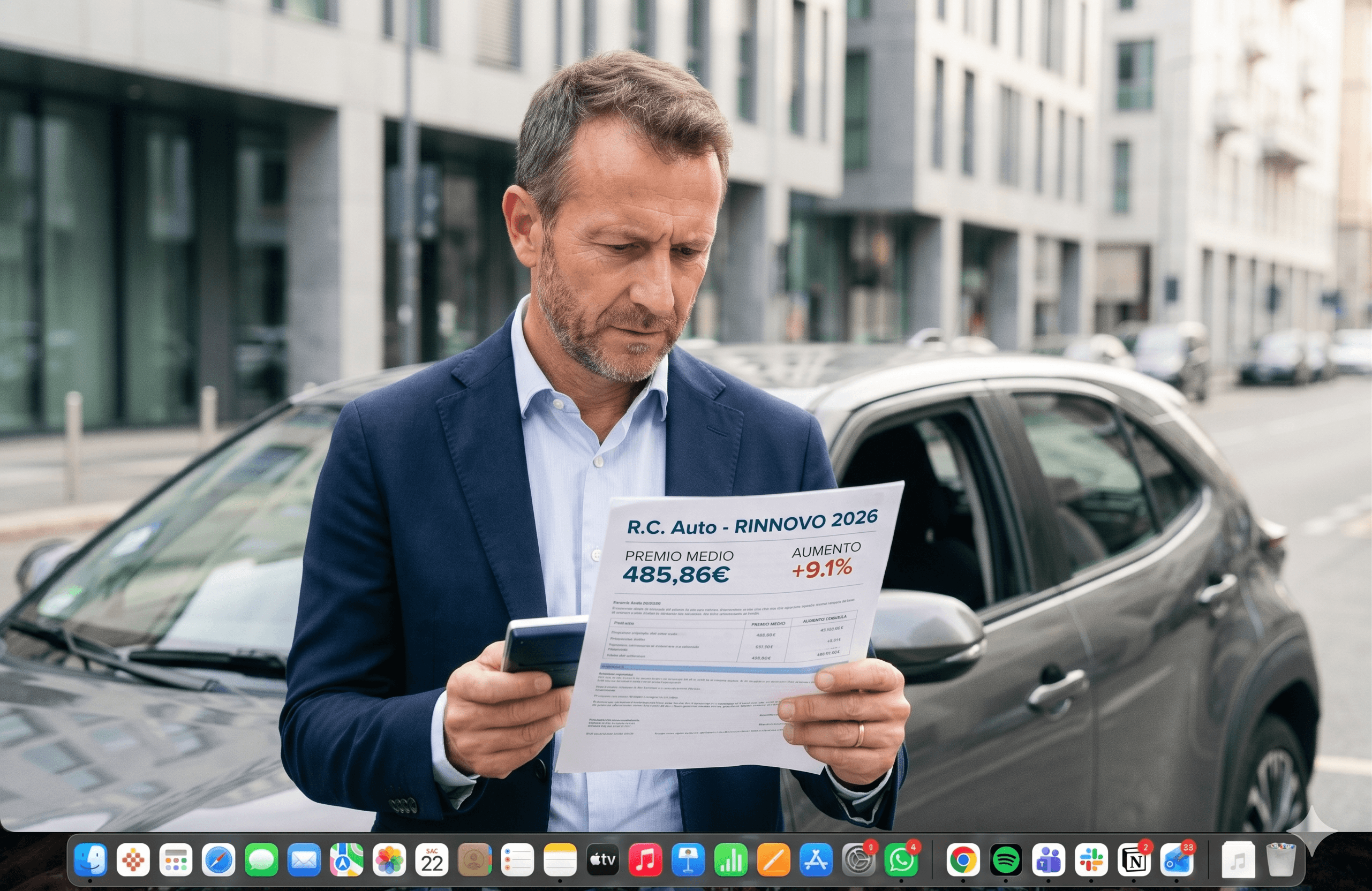 RC Auto 2026: il premio medio sale a 485,86€. Cosa significa davvero per chi guida (e per chi sceglie il noleggio)